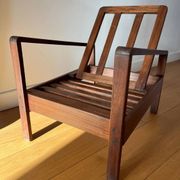 Vintage wooden armchair for children 1960