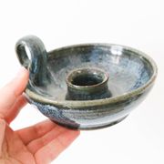 Bougeoir, poterie vintage, Manziat, vintage