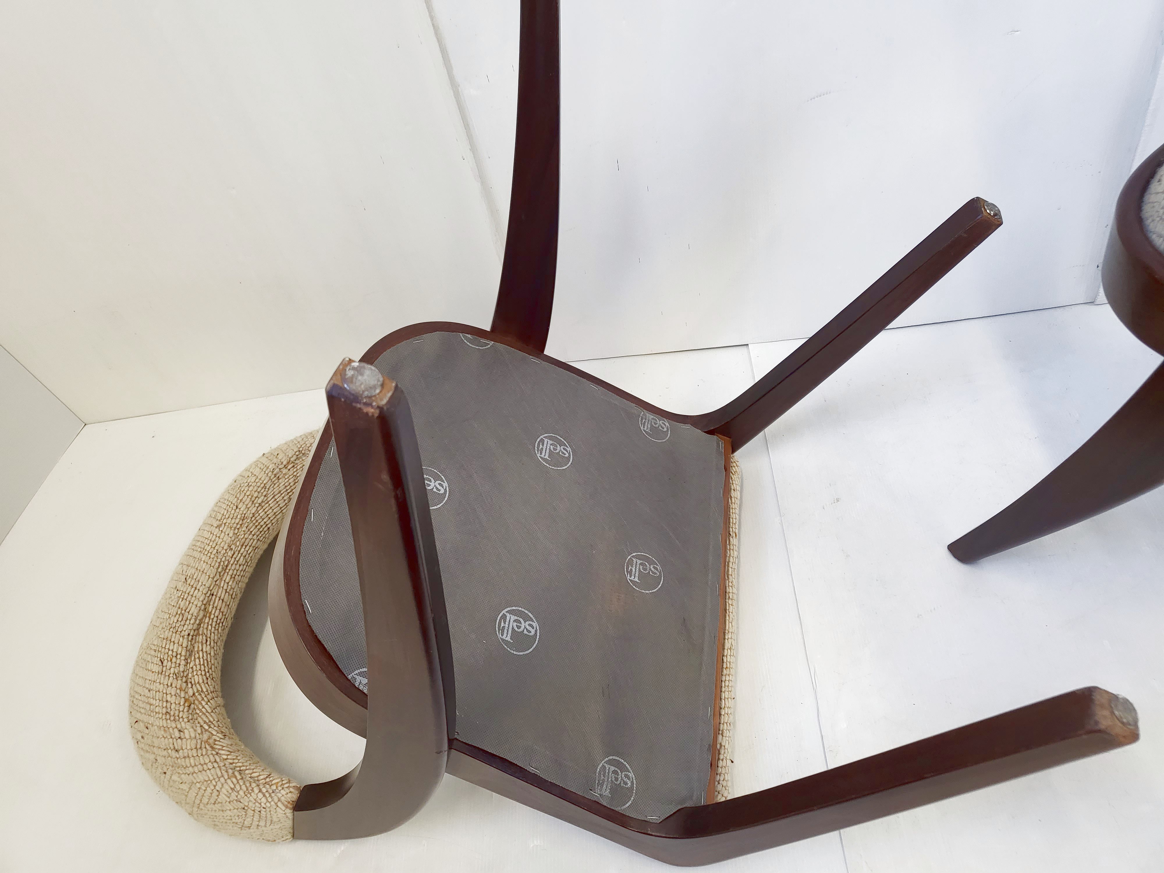 Paire de chaises gondole Baumann vintage 1970