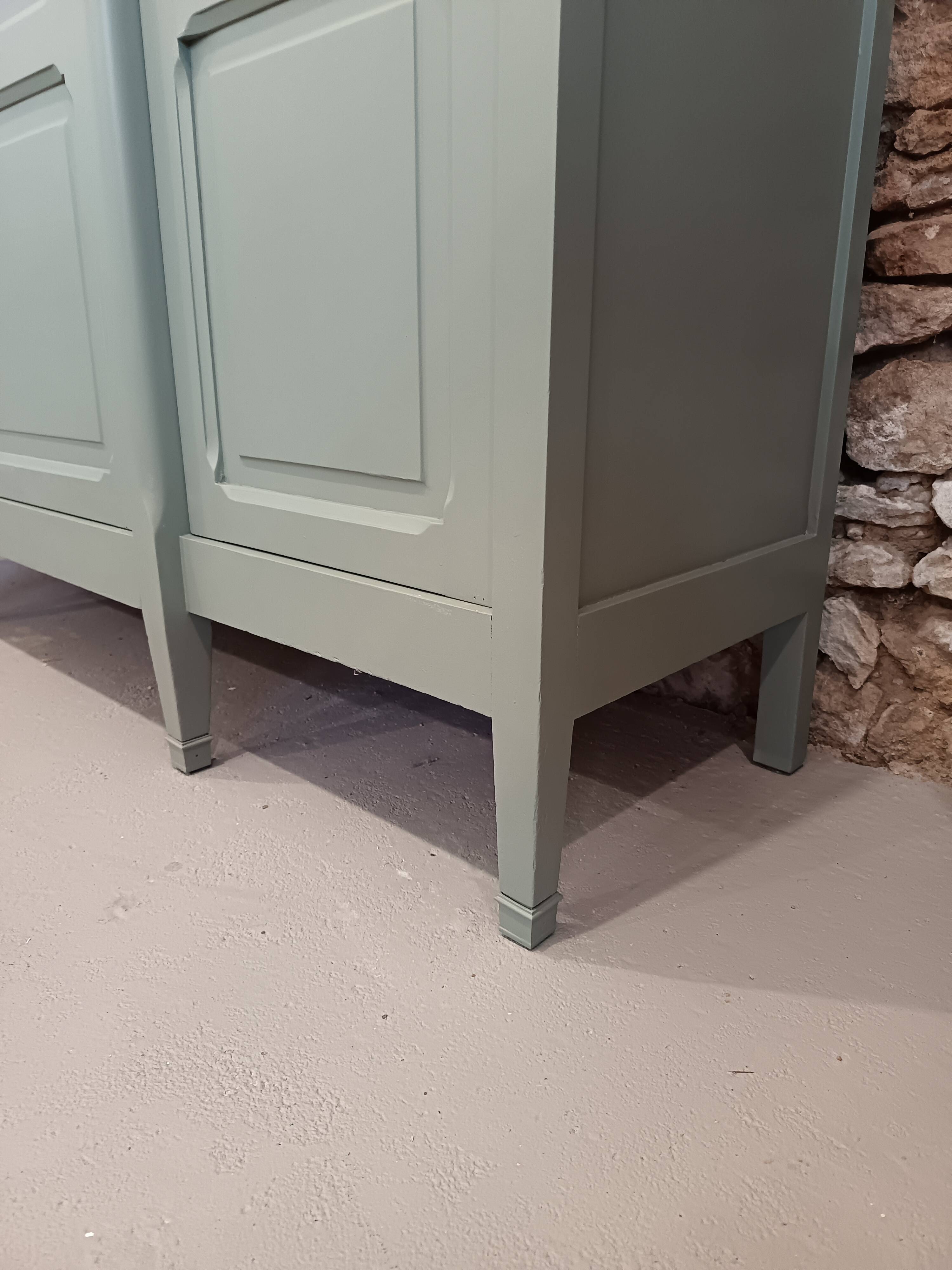 Bronze green display cabinet bookshelf