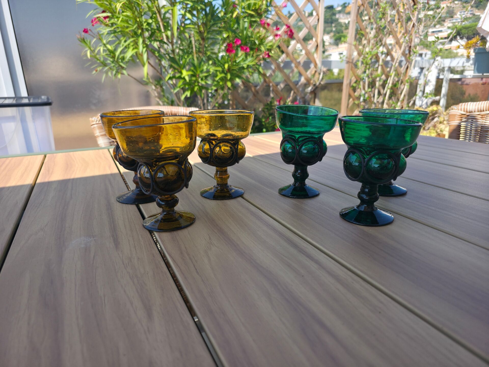 Set of 6 Brutalist Chalices – Attributed to Felipe Derflingher – 1960