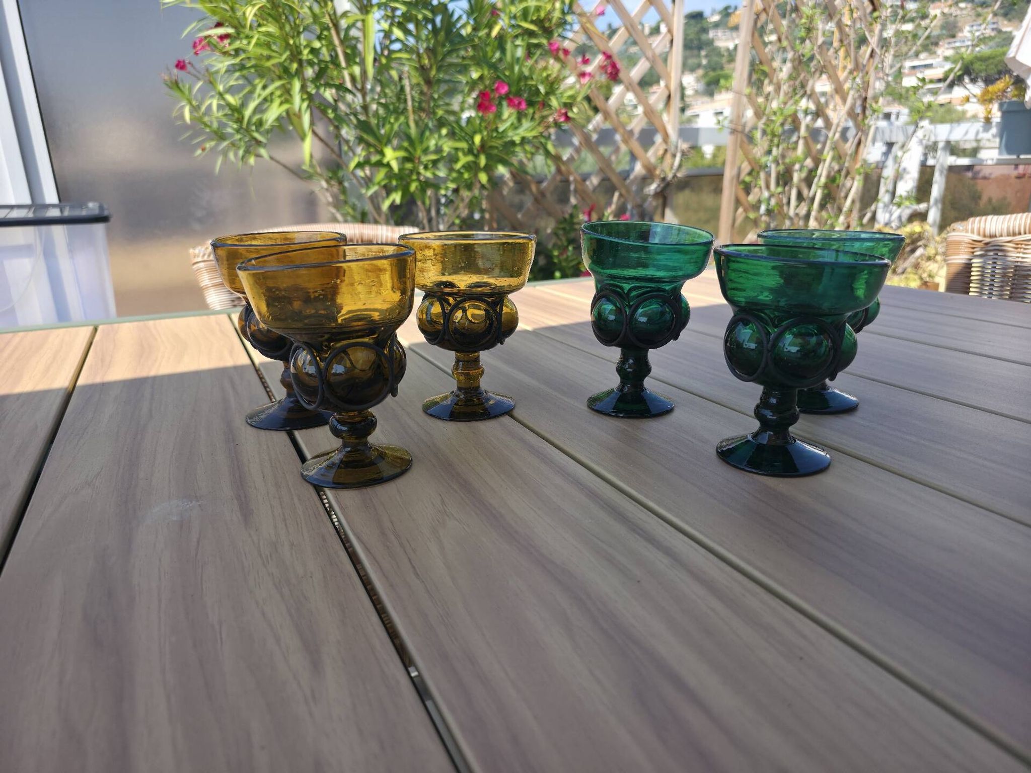 Set of 6 Brutalist Chalices – Attributed to Felipe Derflingher – 1960