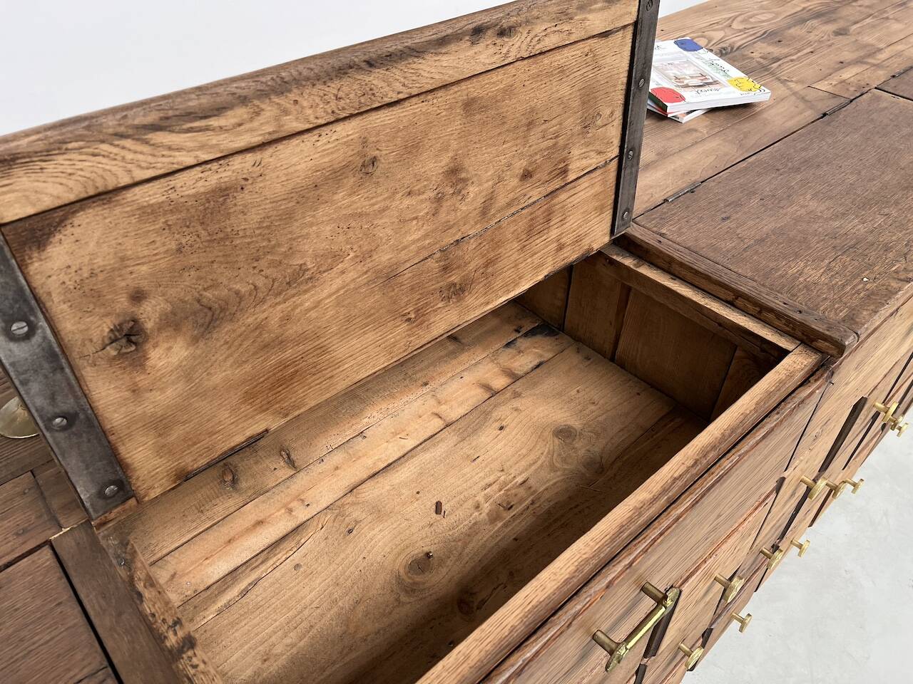 Old trade furniture with oak drawers XL format