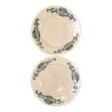 Series of 2 old flat plates "Longchamp"