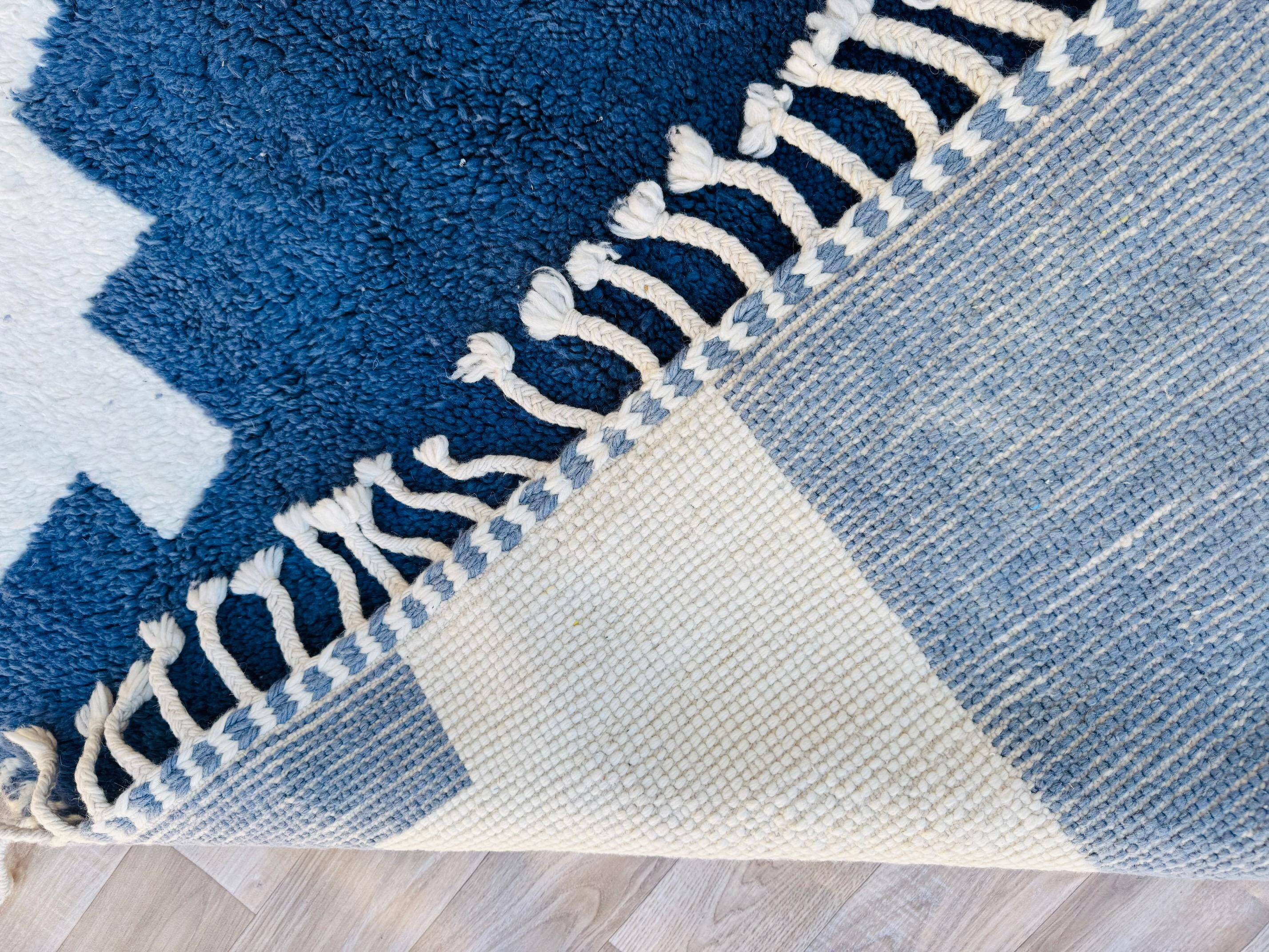 Handmade wool Berber rug 3 x 2 m