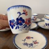 Gien earthenware coffee cups, Marius model.