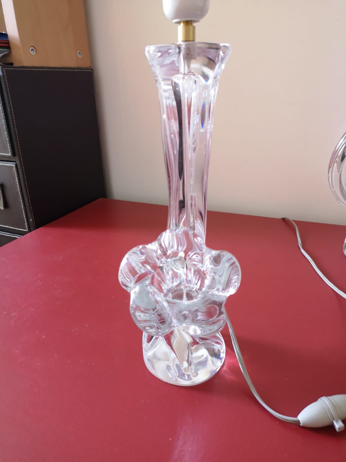 Two feet of lamp forming Daum crystal, circa 1960