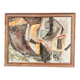 Swedish Original Oil on Canvas – "Abstract Composition" by Eivor Lindberg – 1967 – Signed – Vintage and Framed – 68 × 52 cm (26.8 in × 20.5 in)