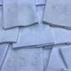 Set of 12 vintage white napkins with lilacs, monogrammed GSS.