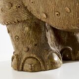 Valérie Courtet rhinoceros sculpture in glazed sandstone circa 2010