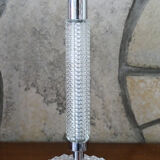 Lampe  à poser verre er metal chrome 1970's