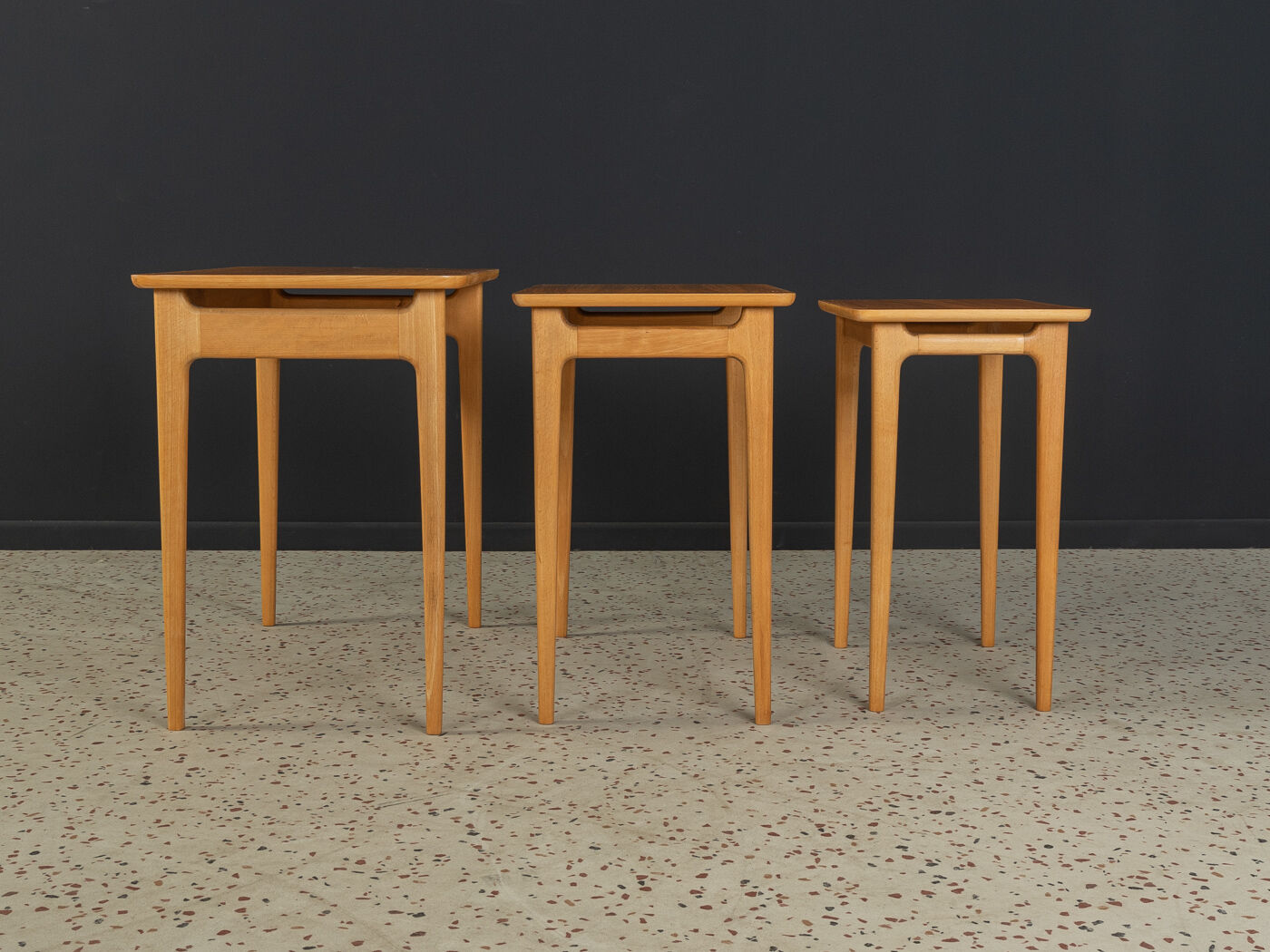 1960s nesting tables, Lotos Werkkunst