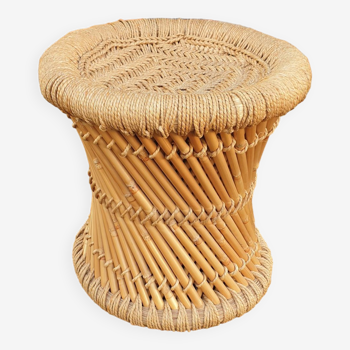 Bamboo and rope stool