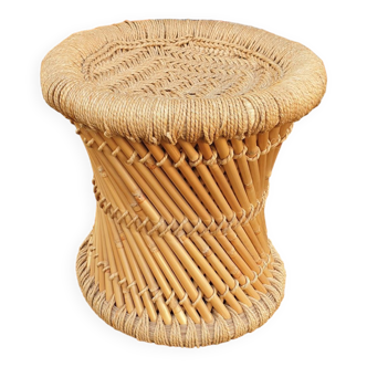 Bamboo and rope stool