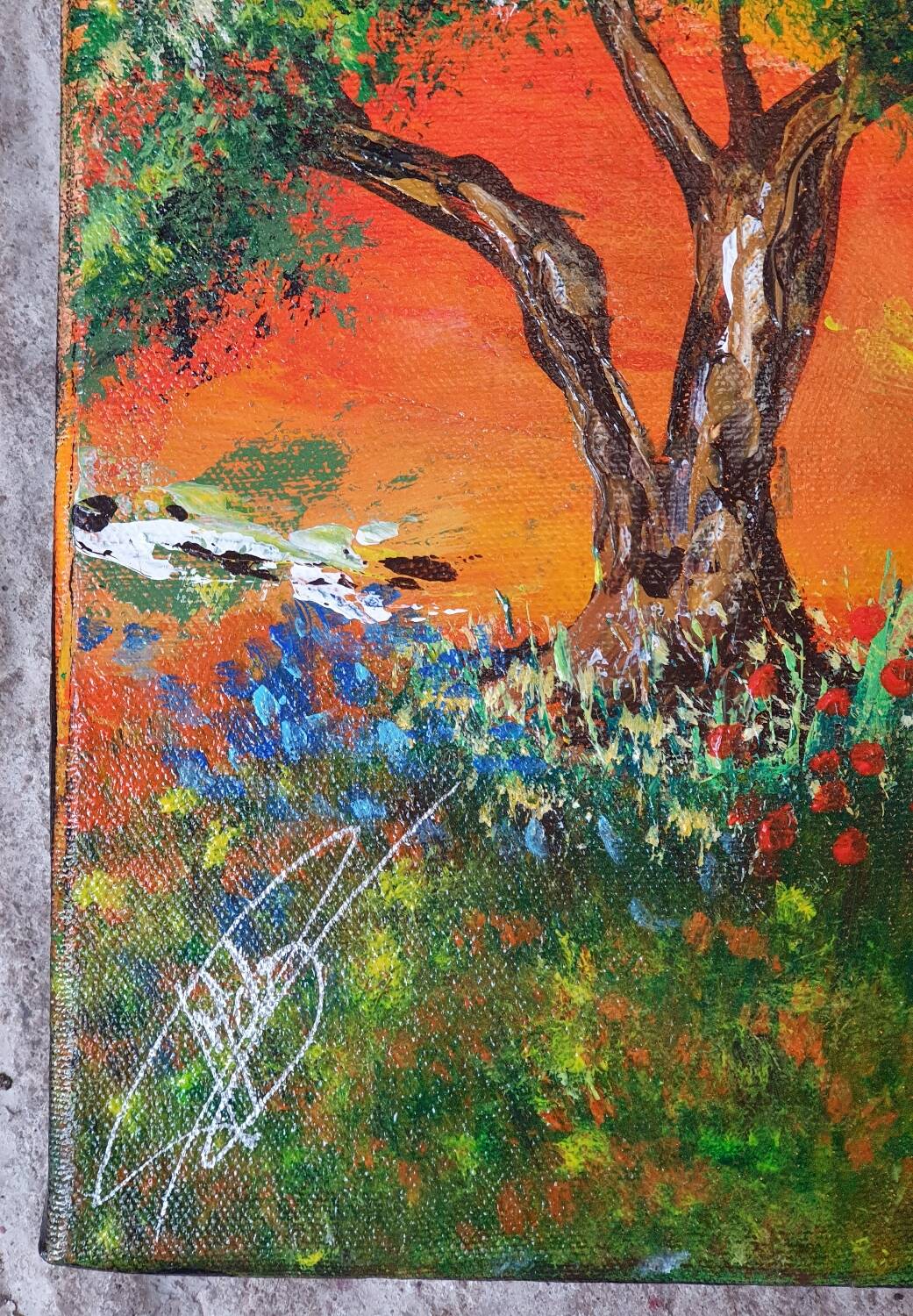 Oil painting on canvas landscape