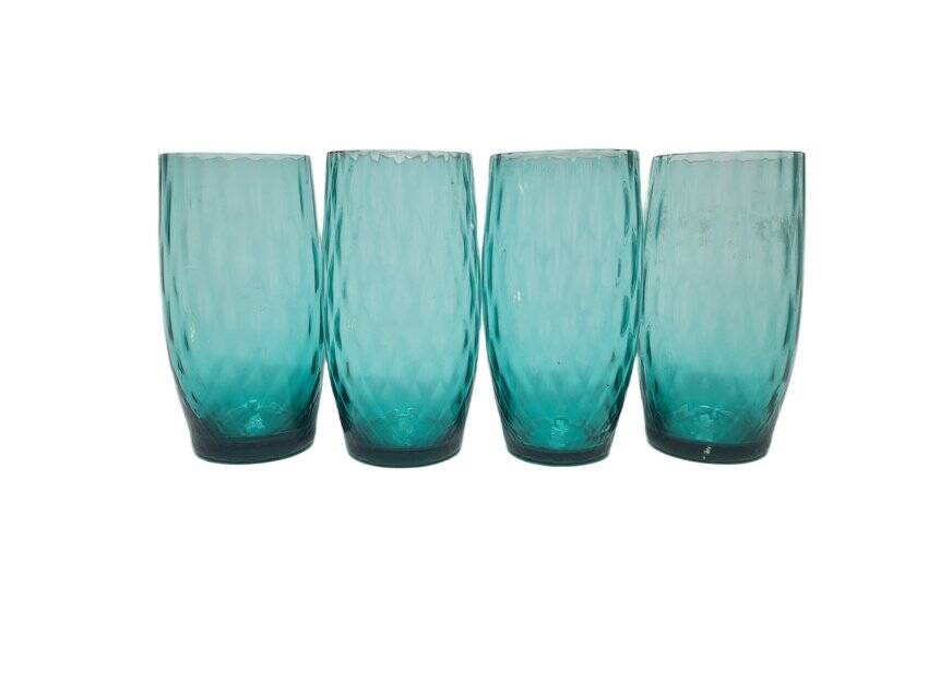 Vintage cocktail glasses by Sarnecki for Krosno Glassworks, Poland, 1970s, set of 4
