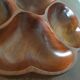 Flower shaped wooden dish