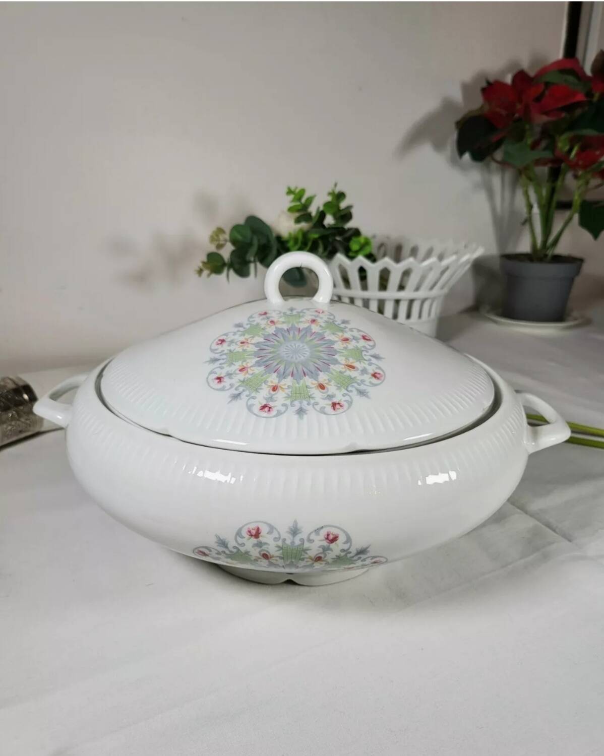 Vegetable Soup Tureen in Vierzon Porcelain