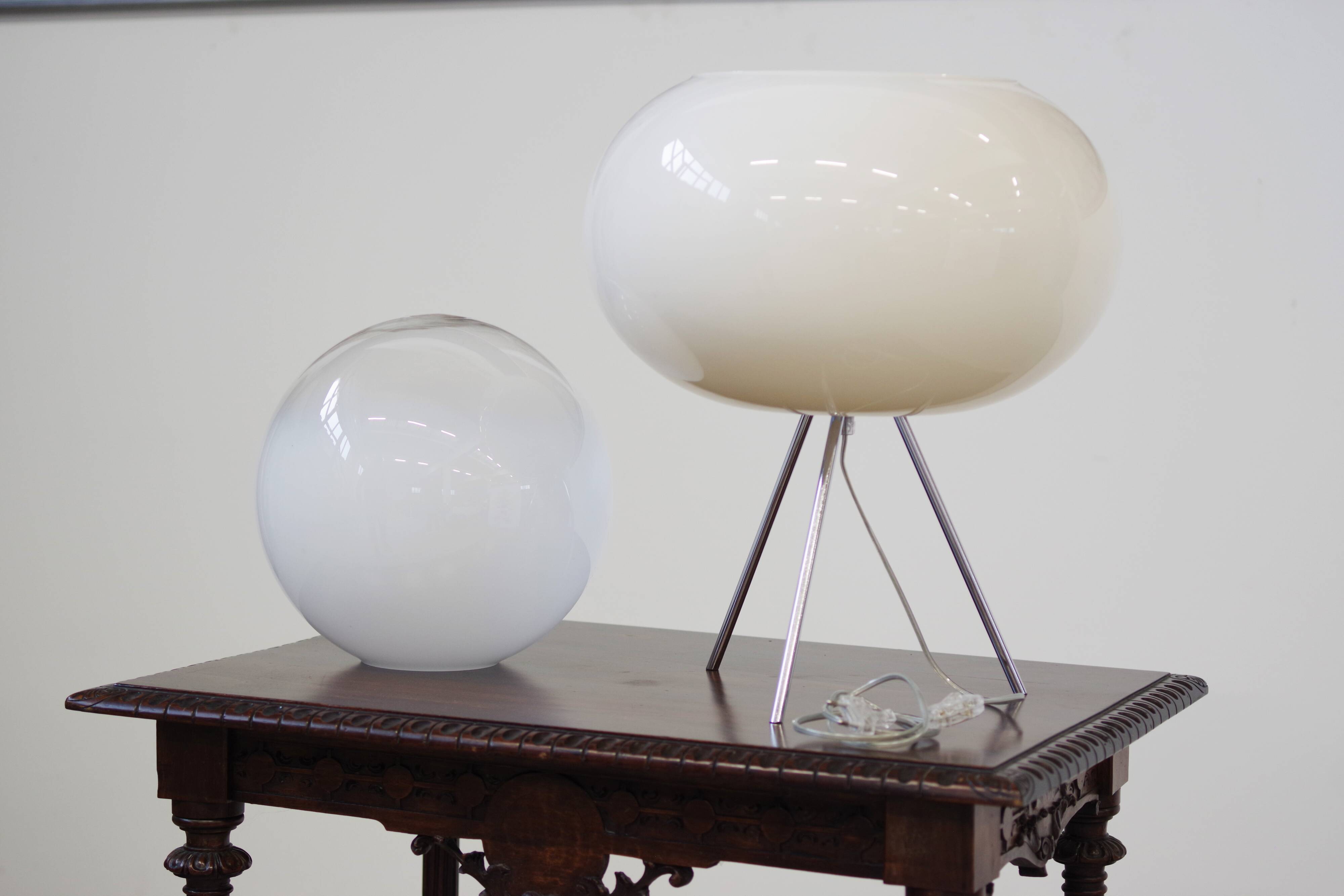 Vintage Rice Paper and Steel Lamp by Saskia Hübner, Italy, 2000s