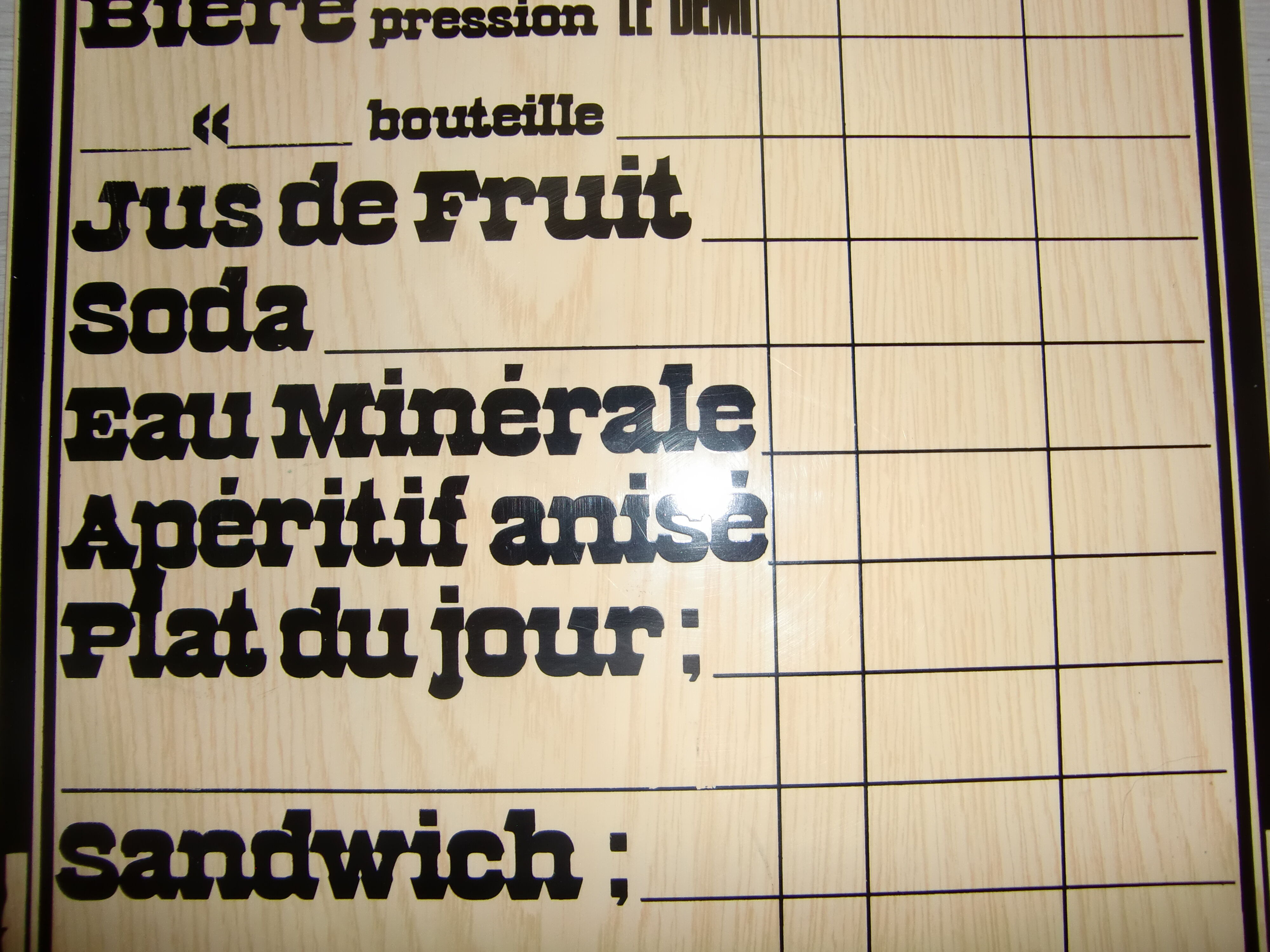 Decorative plaque "Price service included"