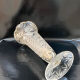 Large cut crystal vase - H35 cm