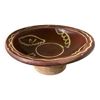 Oriental terracotta footed bowl