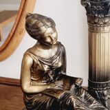 Cherub lamp and opaline globes