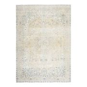 1970s Vintage Persian Handmade Wool Cotton Orange Area Rug 246x345