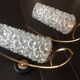 Pair of brass sconces and structured tulip glass 60/70s