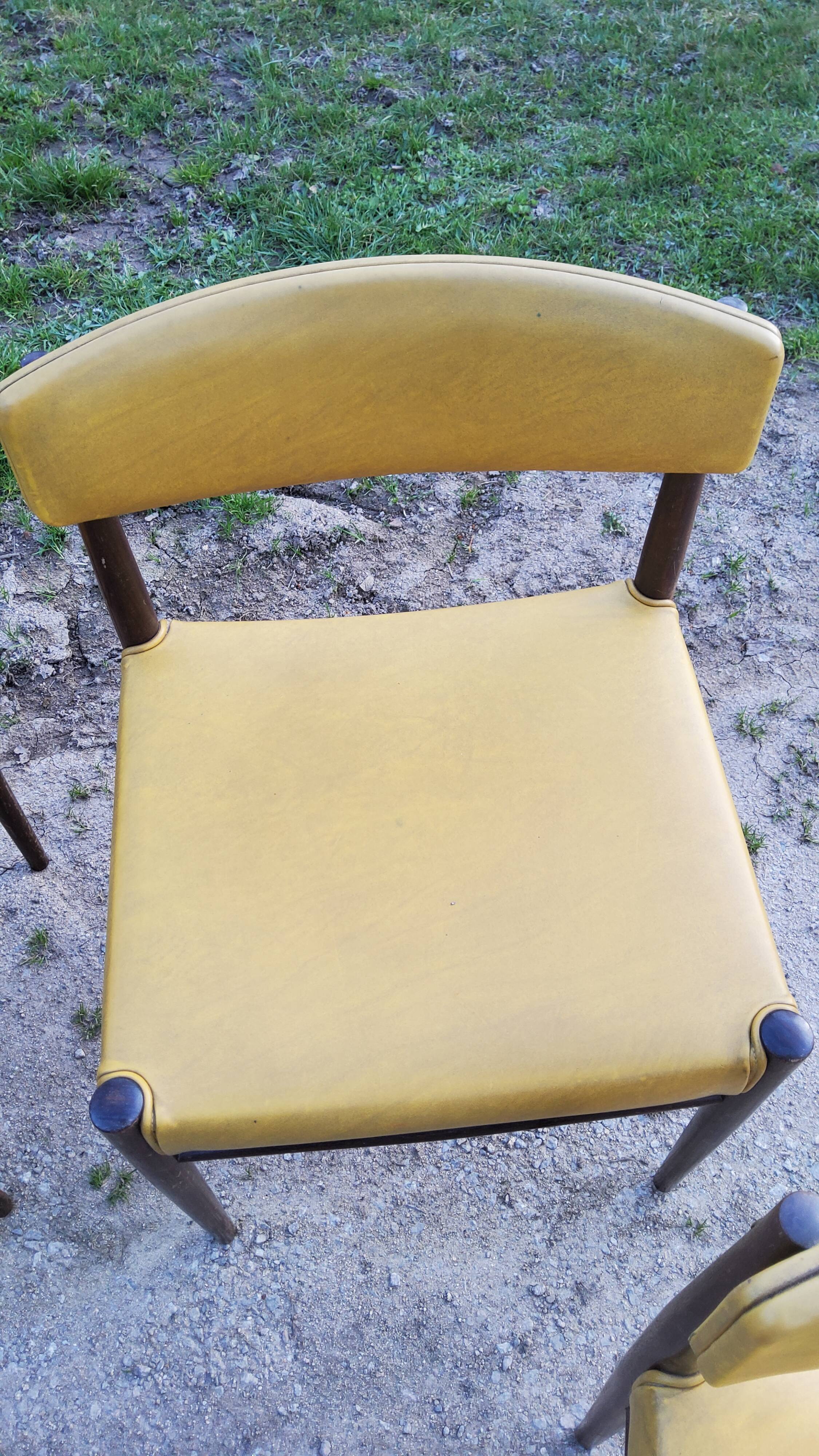 Set of 4 Scandinavian rosewood chairs from the 50s
