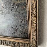 Oil and wood frame, ca 1900