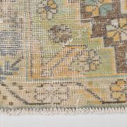 4x8 Mustard Yellow Wool Turkish Rug, Handmade Rug, 125x230Cm