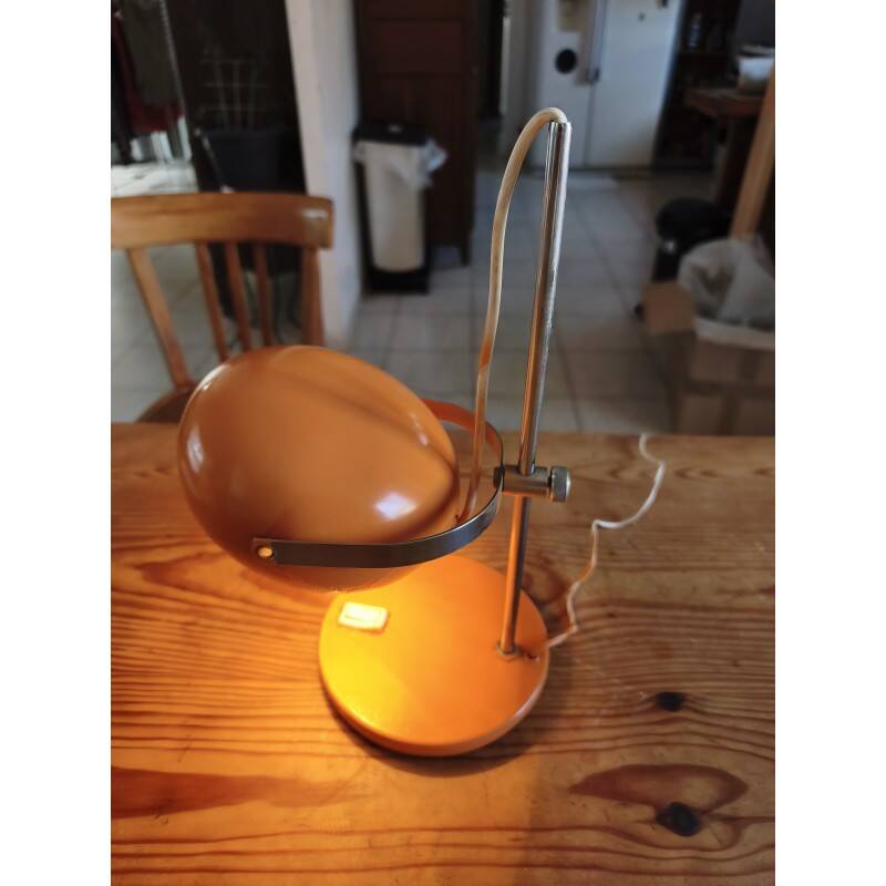Vintage orange metal lamp