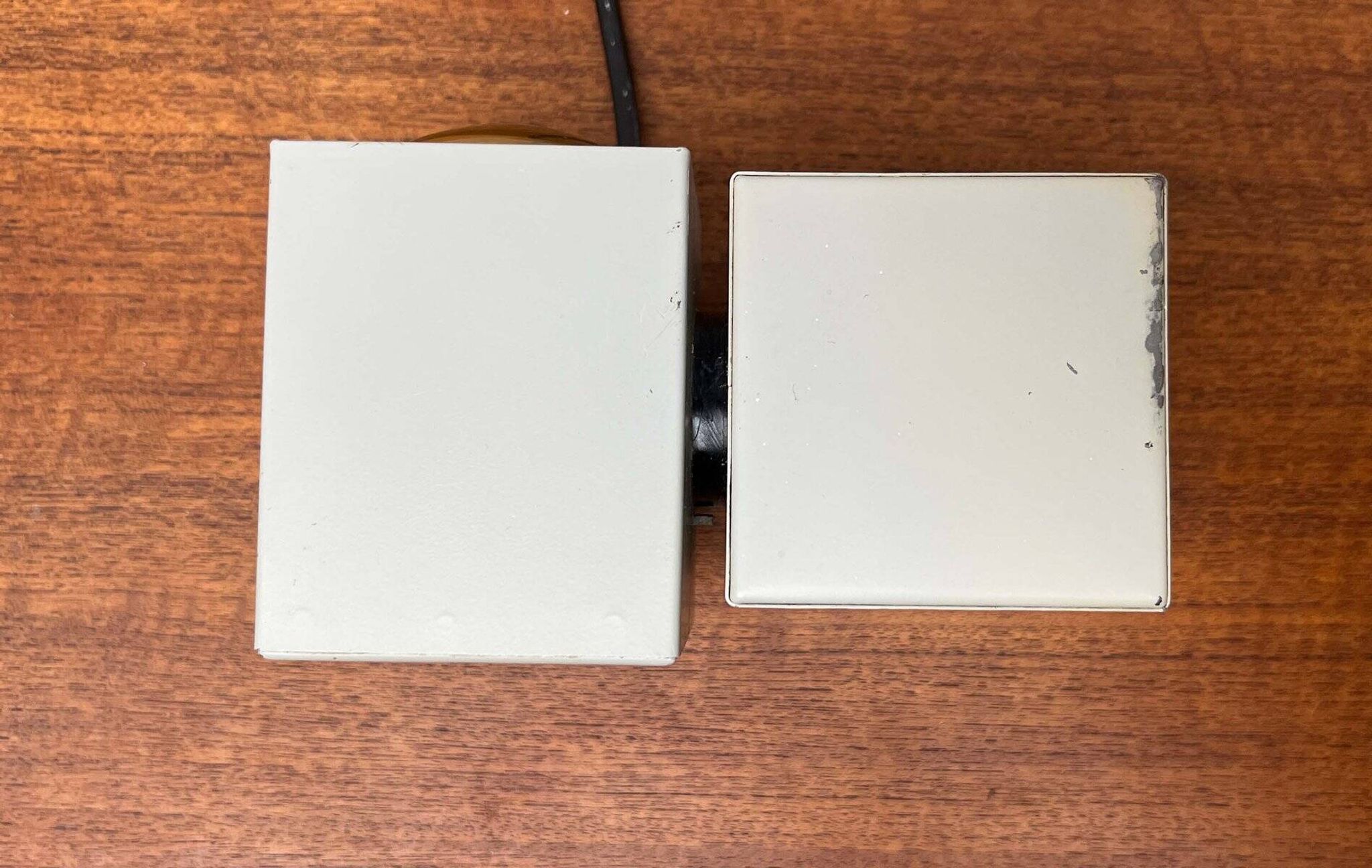 Mid-century minimalist cube wall table lamp 6015 by Kaiser, 1960