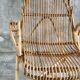 Rattan armchair with armrests - vintage 1960