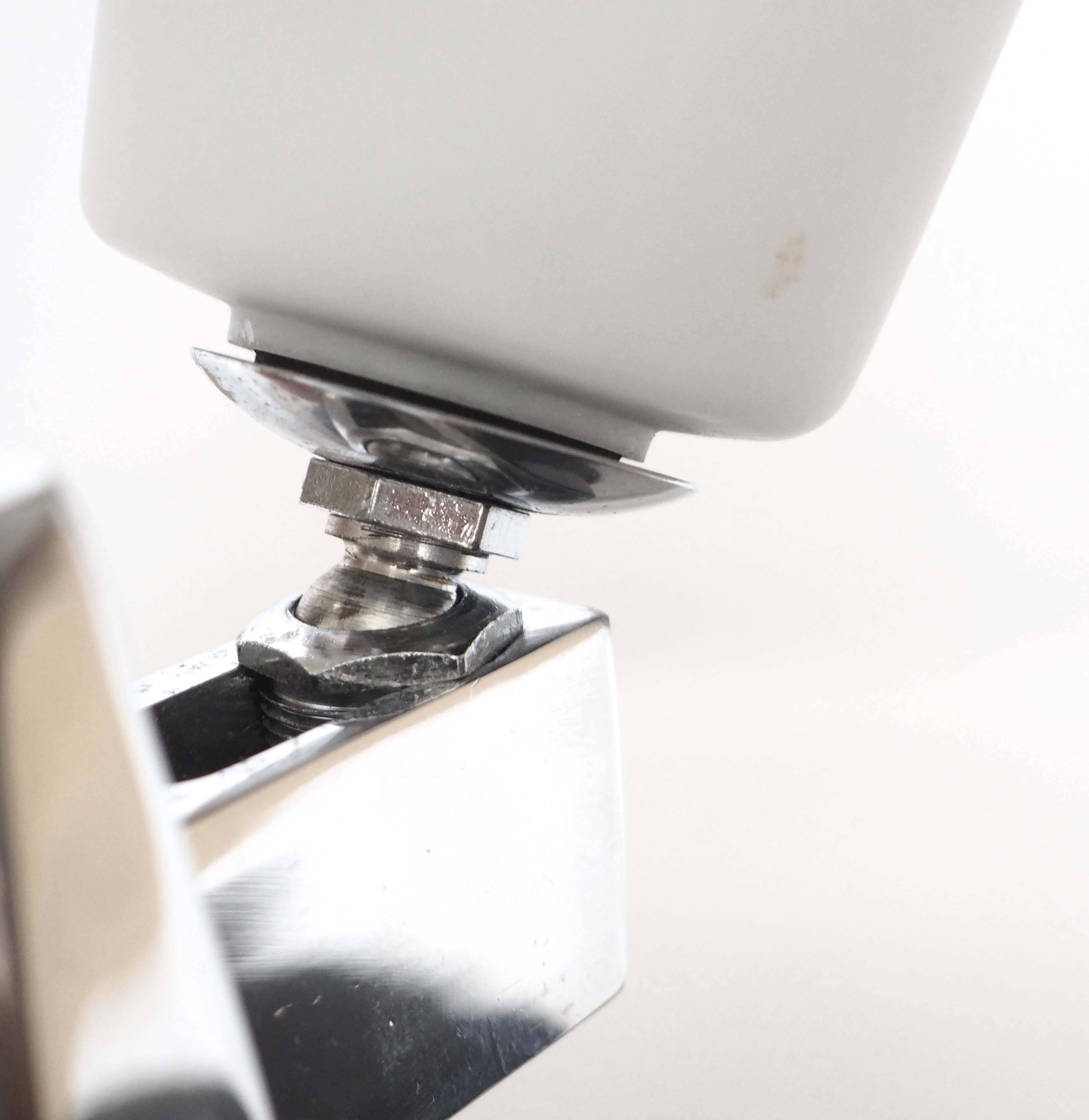 Italian chrome and opaline wall light 1970