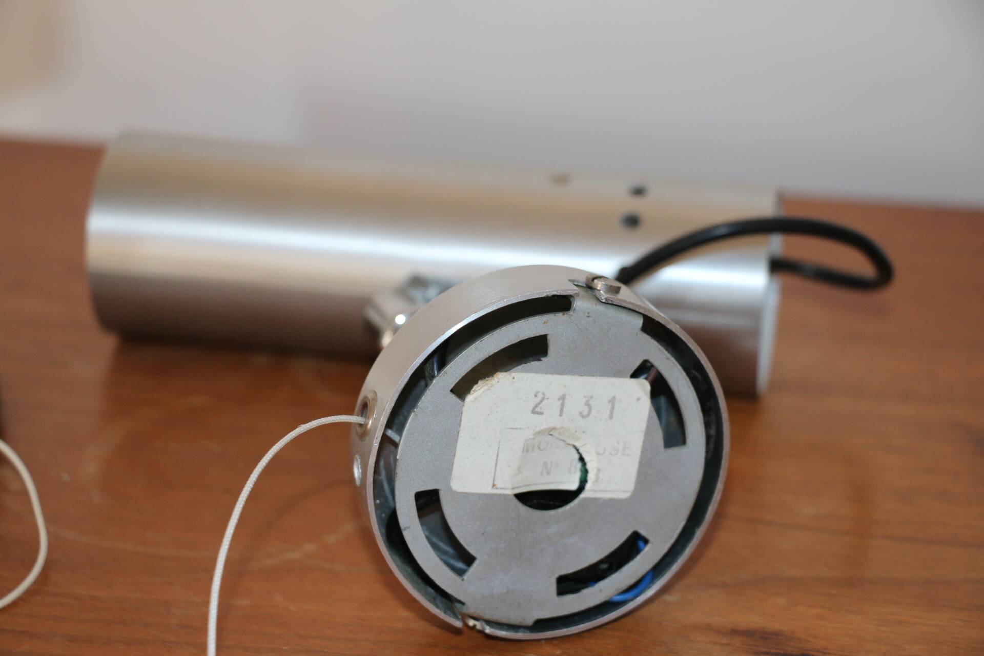 Brushed metal wall lights 1970 (tube)