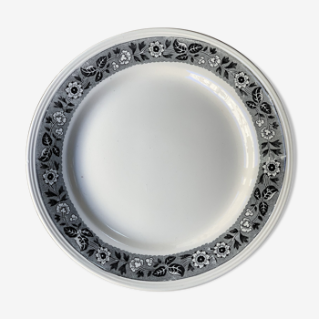 Assiette plate en faïence Boch La Louvière