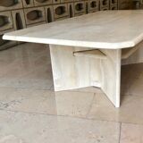 Travertine coffee table with intermediate top