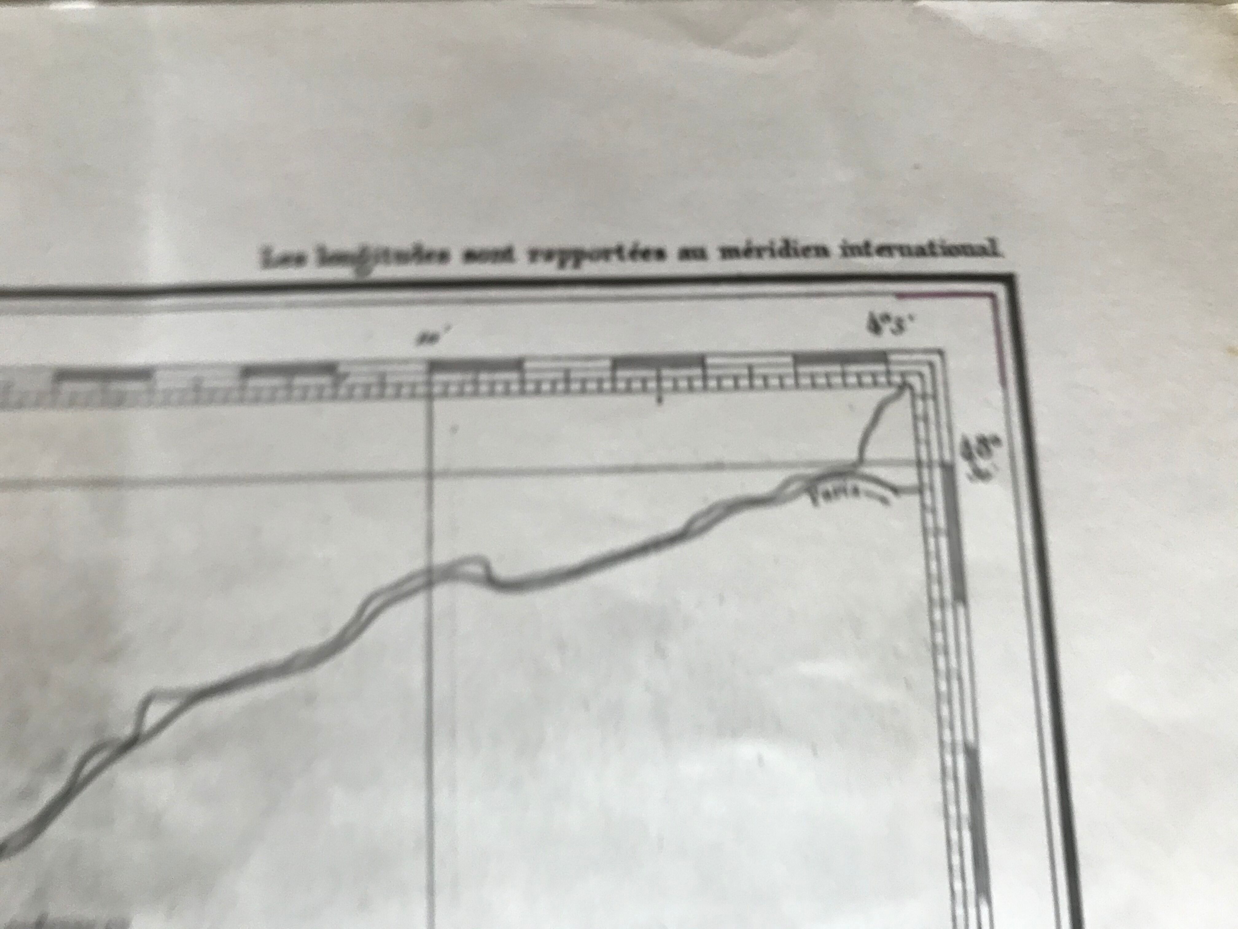 Old nautical charts on the breton coast