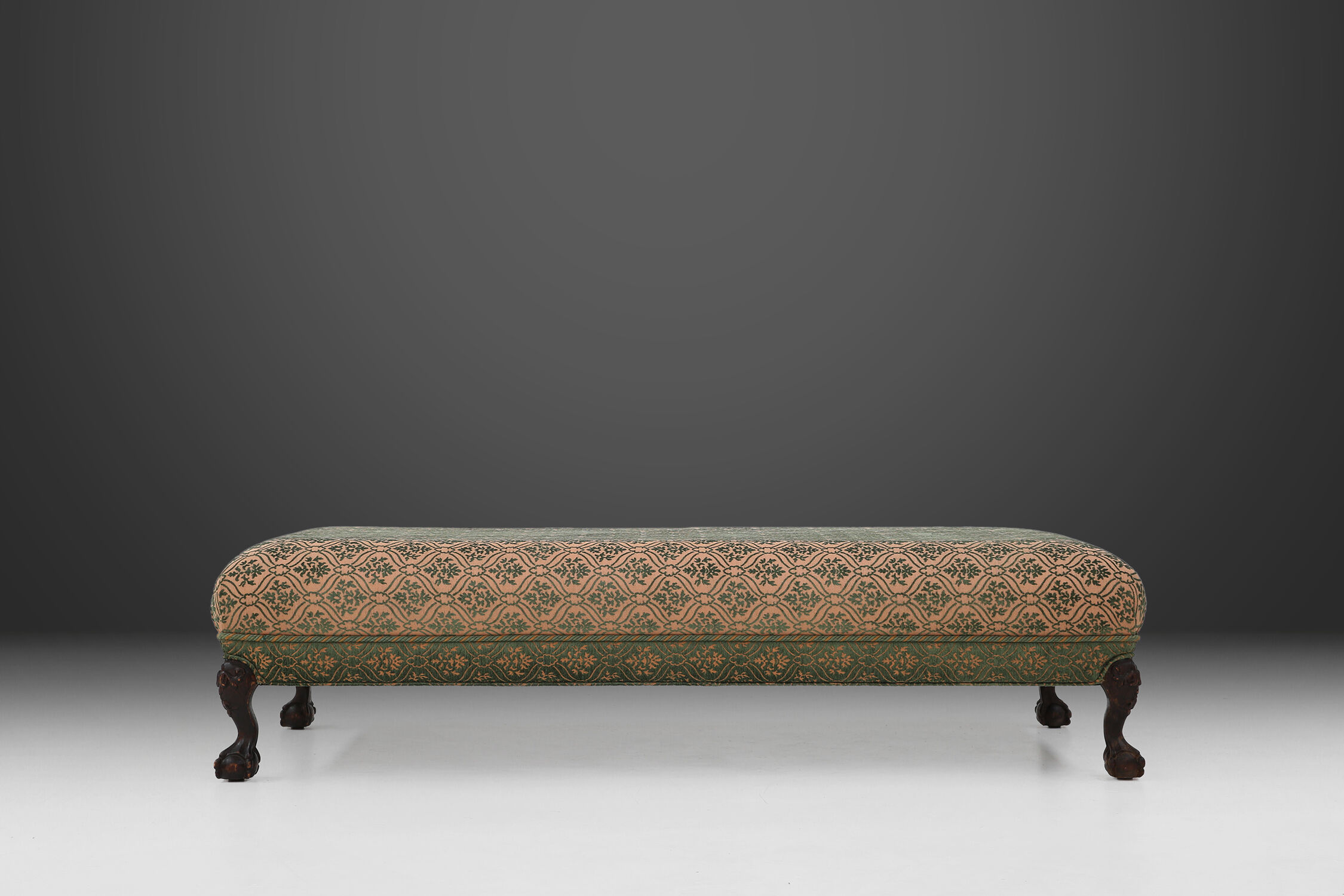 Extra large Victorian sofa and ottoman 1890