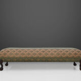 Extra large Victorian sofa and ottoman 1890