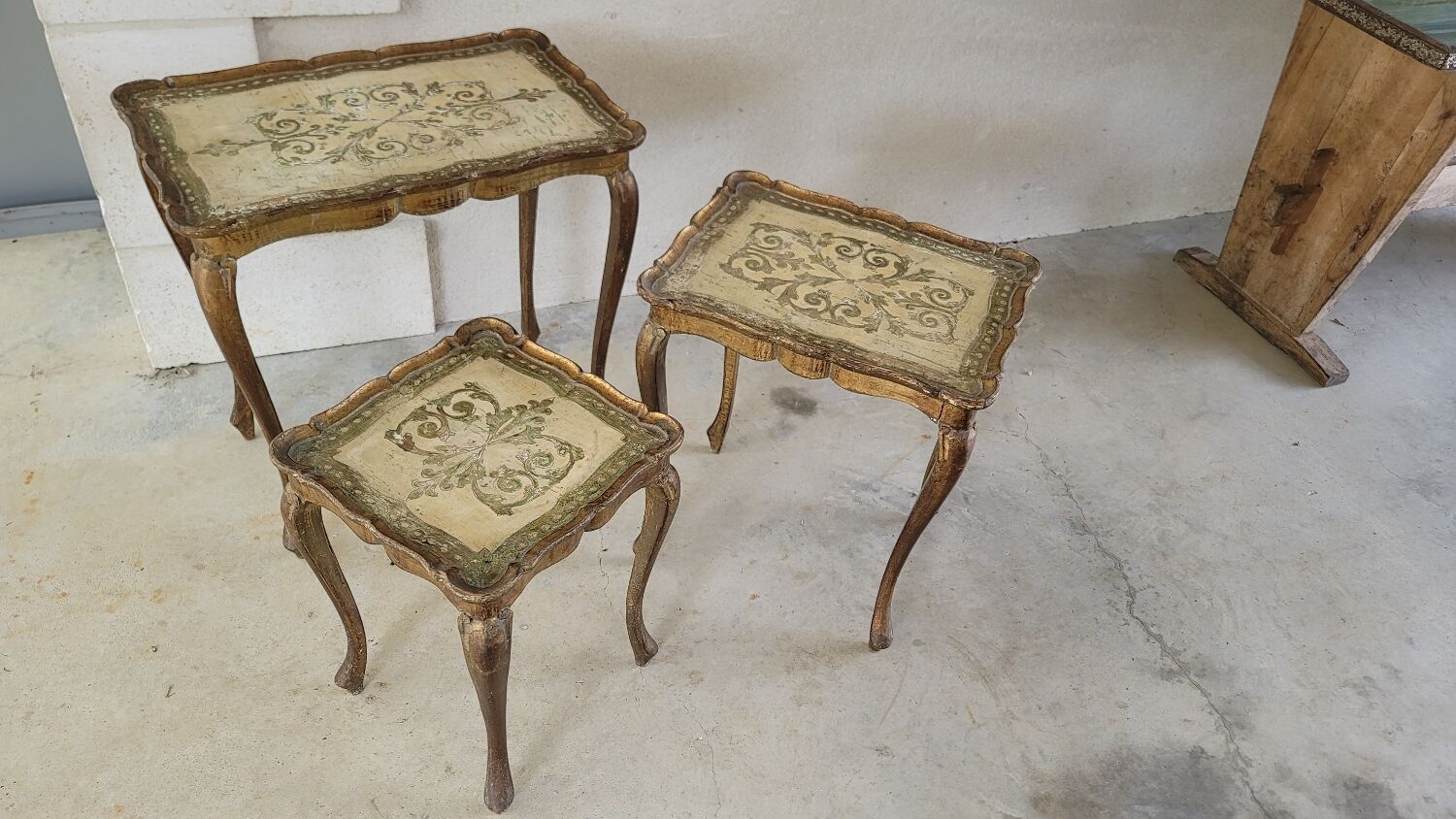 Vintage Venetian nesting table