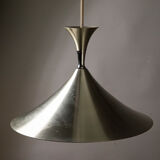 Scandinavian suspension lamp in brushed aluminum