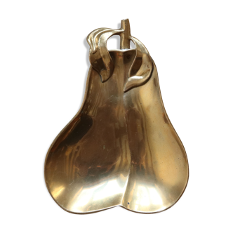 Vide-poche poire en laiton doré des années 60