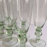Bubbled glass flutes Montauroux