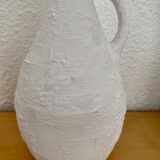 Set of 3 white stoneware vases