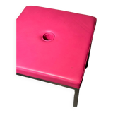 Metal & pink leather stools