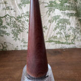 Vintage Scandinavian teak and holophane glass pendant light. 50s/60s