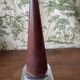 Vintage Scandinavian teak and holophane glass pendant light. 50s/60s